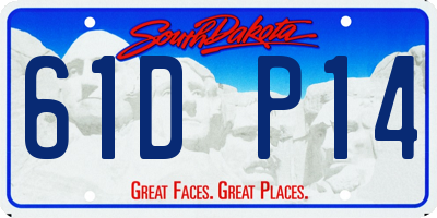 SD license plate 61DP14