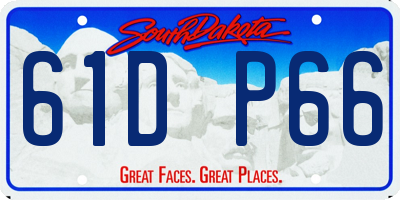 SD license plate 61DP66