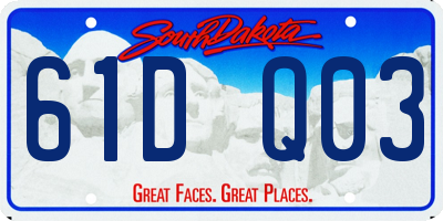 SD license plate 61DQ03