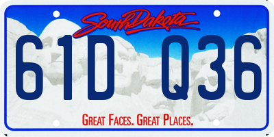 SD license plate 61DQ36
