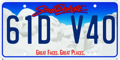 SD license plate 61DV40