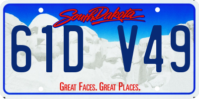 SD license plate 61DV49