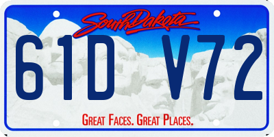 SD license plate 61DV72