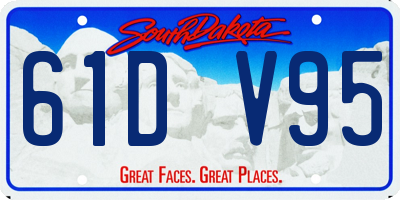 SD license plate 61DV95