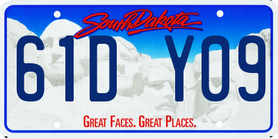 SD license plate 61DY09