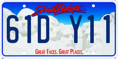 SD license plate 61DY11