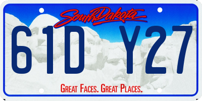 SD license plate 61DY27