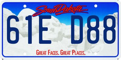 SD license plate 61ED88
