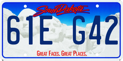 SD license plate 61EG42