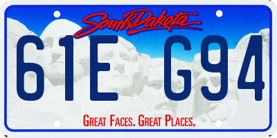 SD license plate 61EG94