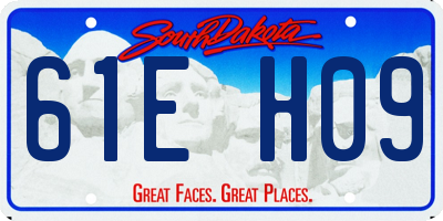 SD license plate 61EH09