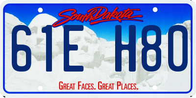 SD license plate 61EH80