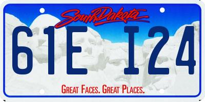 SD license plate 61EI24