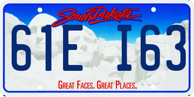SD license plate 61EI63