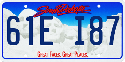 SD license plate 61EI87