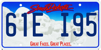 SD license plate 61EI95