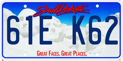 SD license plate 61EK62