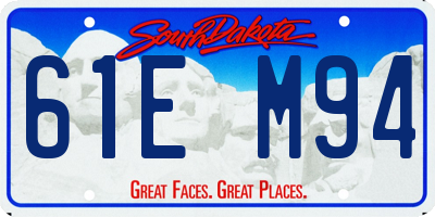 SD license plate 61EM94
