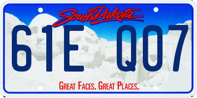 SD license plate 61EQ07