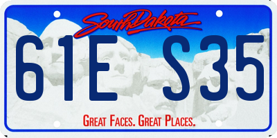 SD license plate 61ES35
