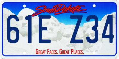 SD license plate 61EZ34