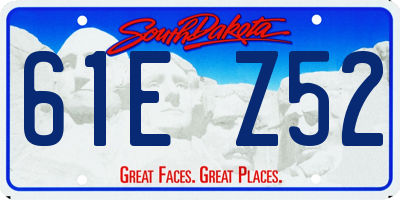 SD license plate 61EZ52