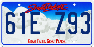 SD license plate 61EZ93
