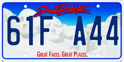 SD license plate 61FA44