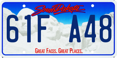 SD license plate 61FA48