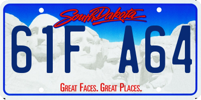 SD license plate 61FA64