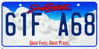 SD license plate 61FA68