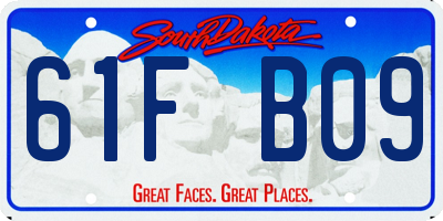SD license plate 61FB09