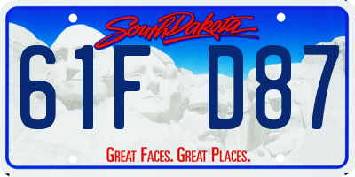 SD license plate 61FD87