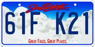 SD license plate 61FK21