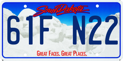 SD license plate 61FN22
