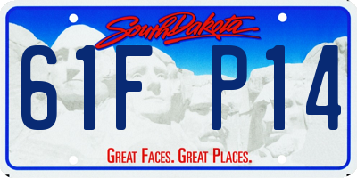 SD license plate 61FP14