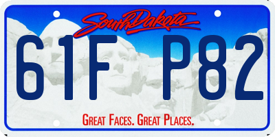 SD license plate 61FP82
