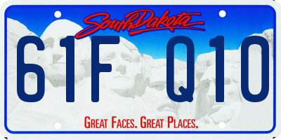 SD license plate 61FQ10