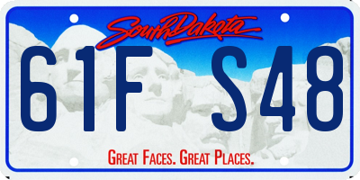 SD license plate 61FS48