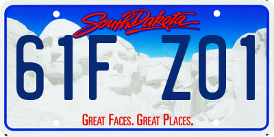 SD license plate 61FZ01