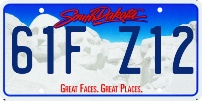 SD license plate 61FZ12