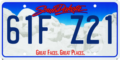 SD license plate 61FZ21