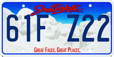 SD license plate 61FZ22