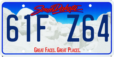 SD license plate 61FZ64