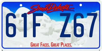 SD license plate 61FZ67