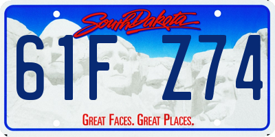 SD license plate 61FZ74