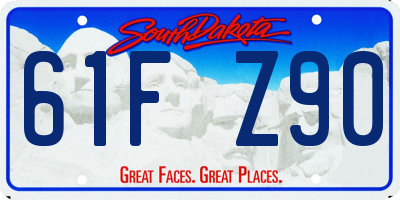 SD license plate 61FZ90