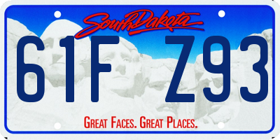 SD license plate 61FZ93