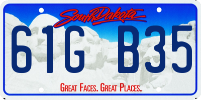 SD license plate 61GB35
