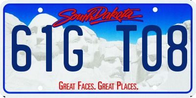 SD license plate 61GT08